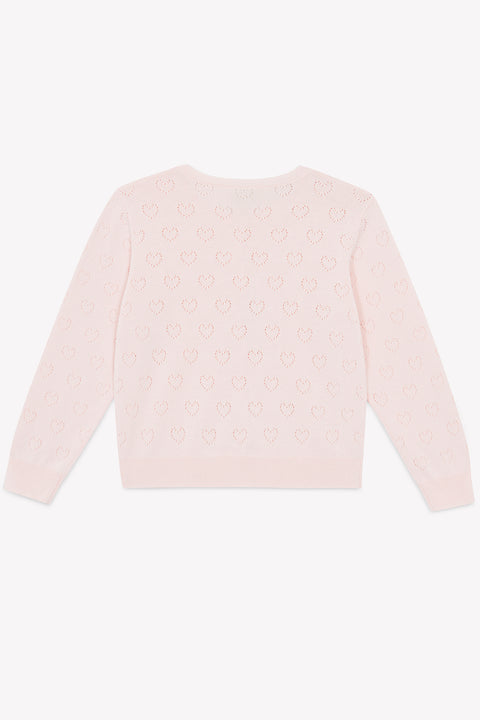 Cardigan - Lilou rose parfait ajouré - Image principale