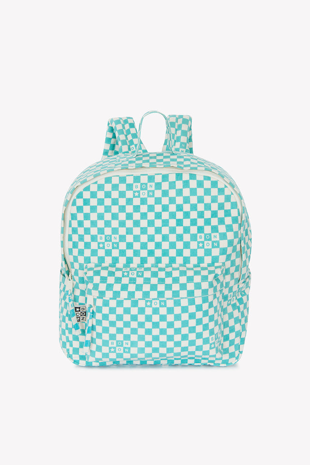 Backpack - Small model checkerboard Blue vintage - Image principale