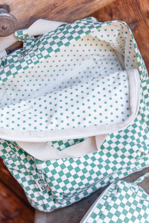 Sac à dos - Damier moyen vert - Image principale