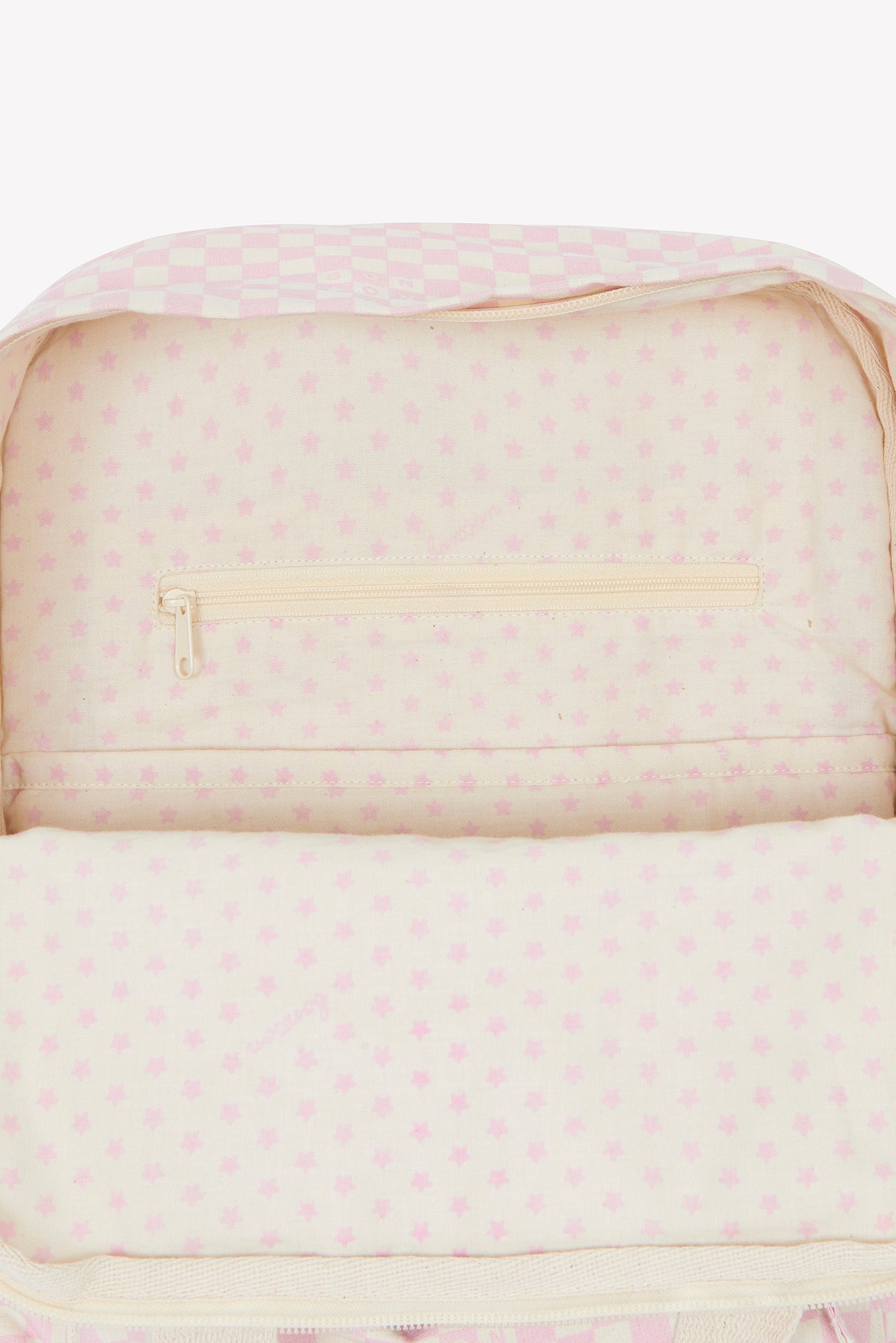 Backpack - Middle checkerboard Pink clear