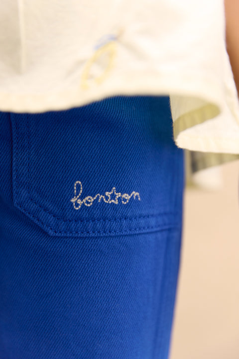 Pantalon - Lino bleu fou - Image principale