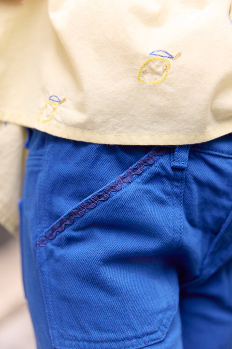 Pantalon - Lino bleu fou - Image principale