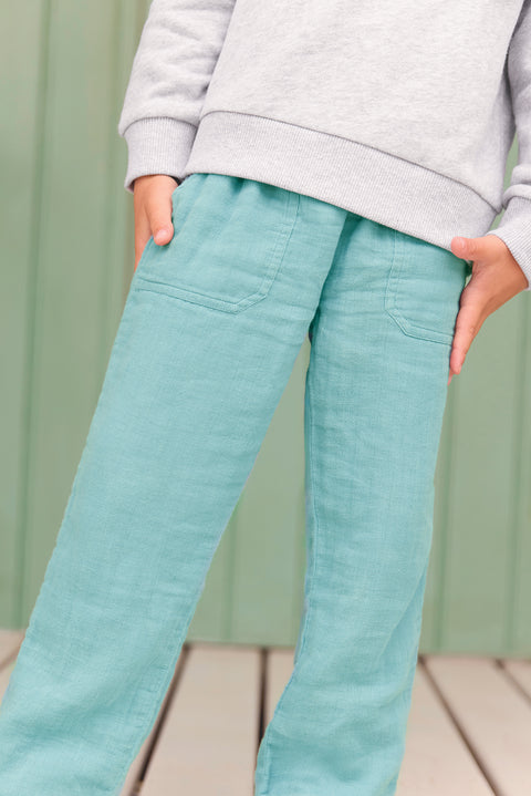 Trousers - Batcha blue fish - Image principale