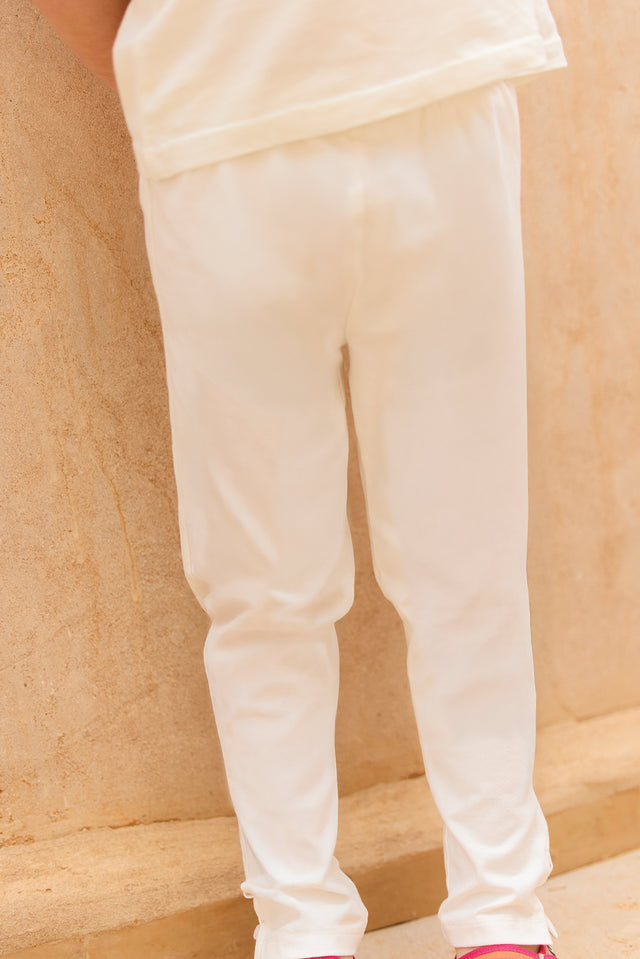 Legging - Linata ecru bonton - Image principale