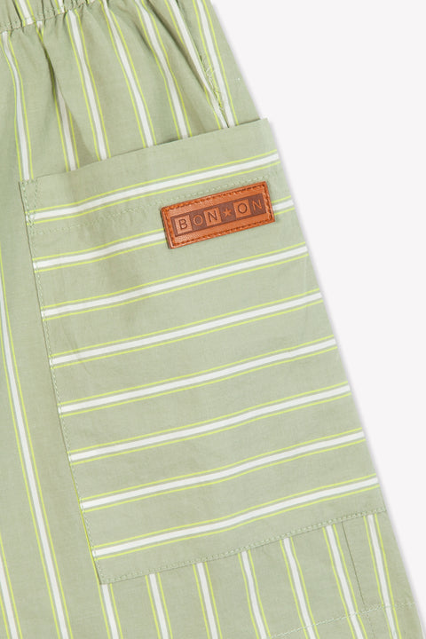 Short - Laught Khaki KAYAK stripes - Image principale