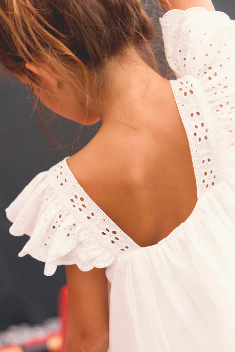 Robe - Laura écru bonton - Image principale