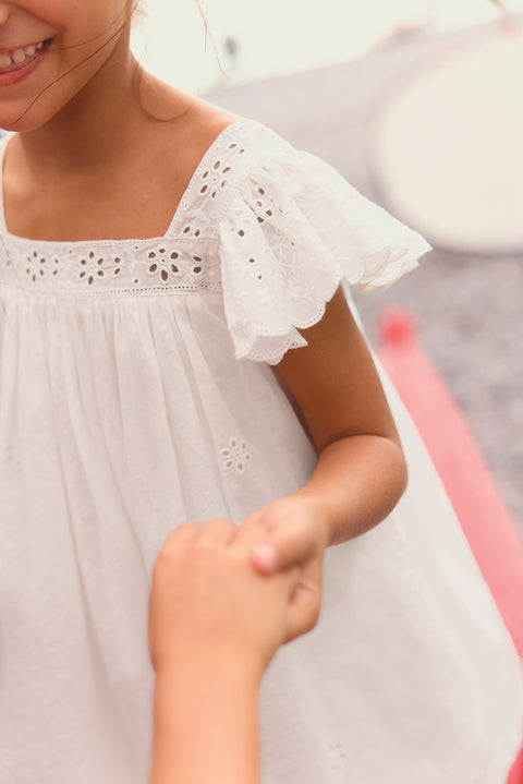 Robe - Laura écru bonton - Image principale