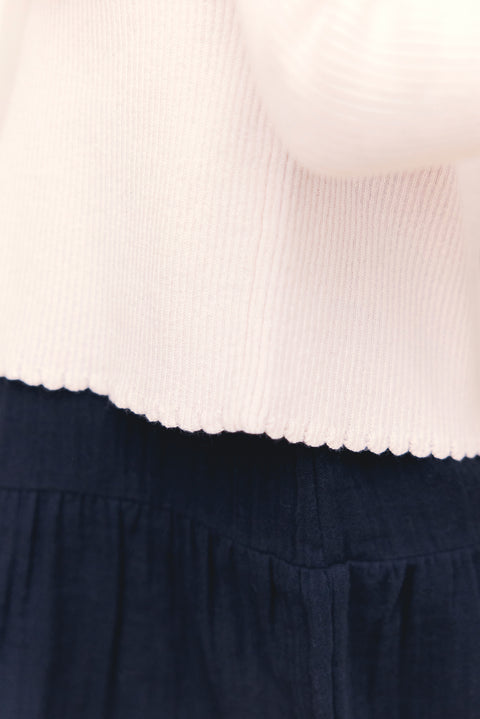 Cardigan - Lotta rose parfait en tricot côtelé - Image principale