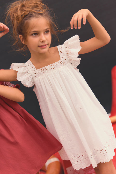 Robe - Laura écru bonton - Image principale