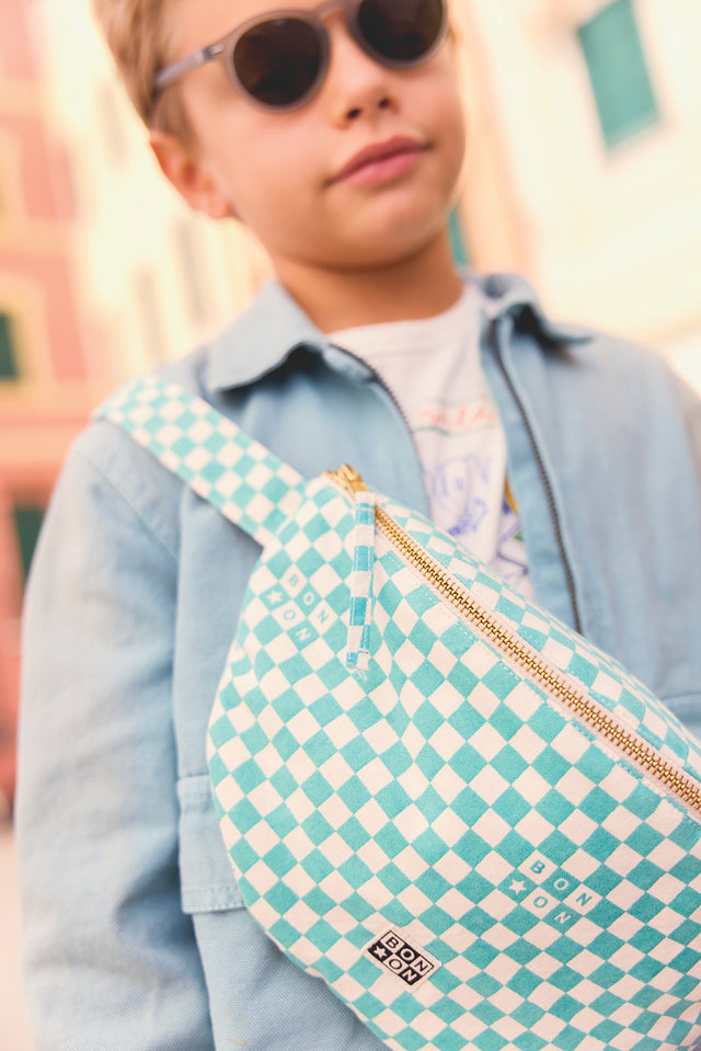 Bum bag - checkerboard Blue Vintage - Image principale