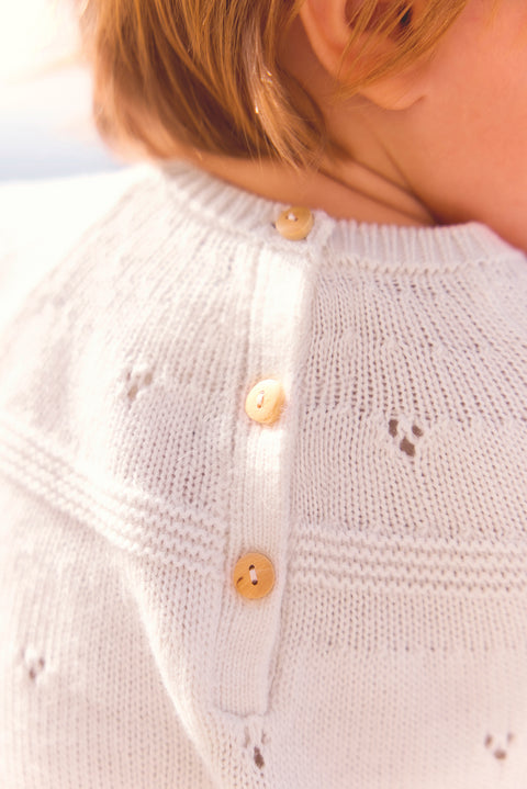 Jumpsuit - Lalaland ecru bonton "love" - Image principale