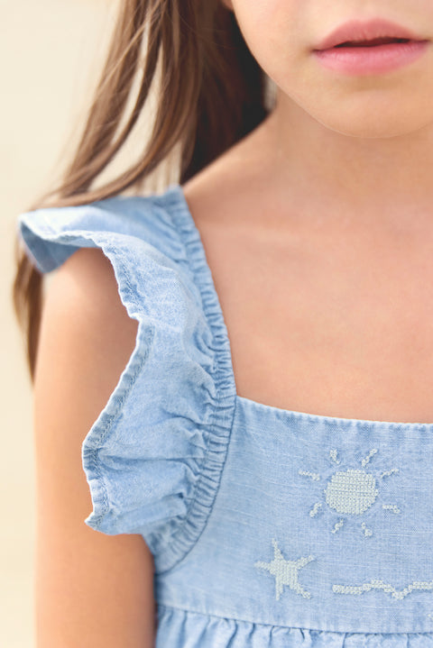 Robe - Célia chambray clair - Image principale