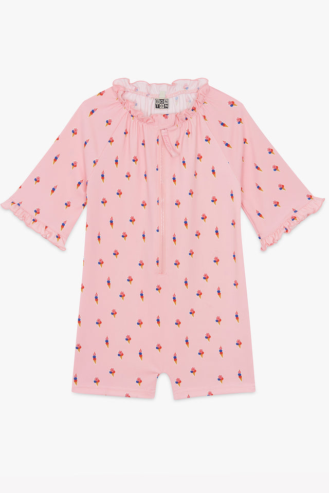 Combinaison de bain - La combi rose gelato courte - Image principale