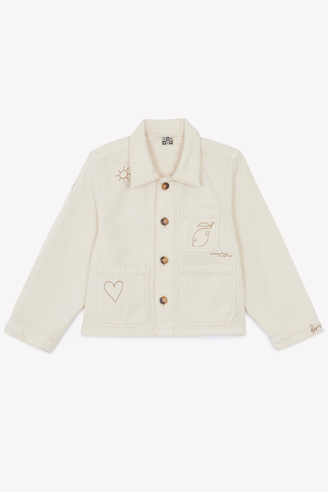 Veste - Ermana écru bonton - Image principale