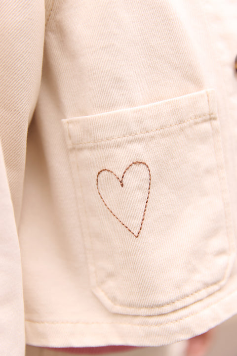 Jacket jacket Ermana Écru Bonton - Image principale