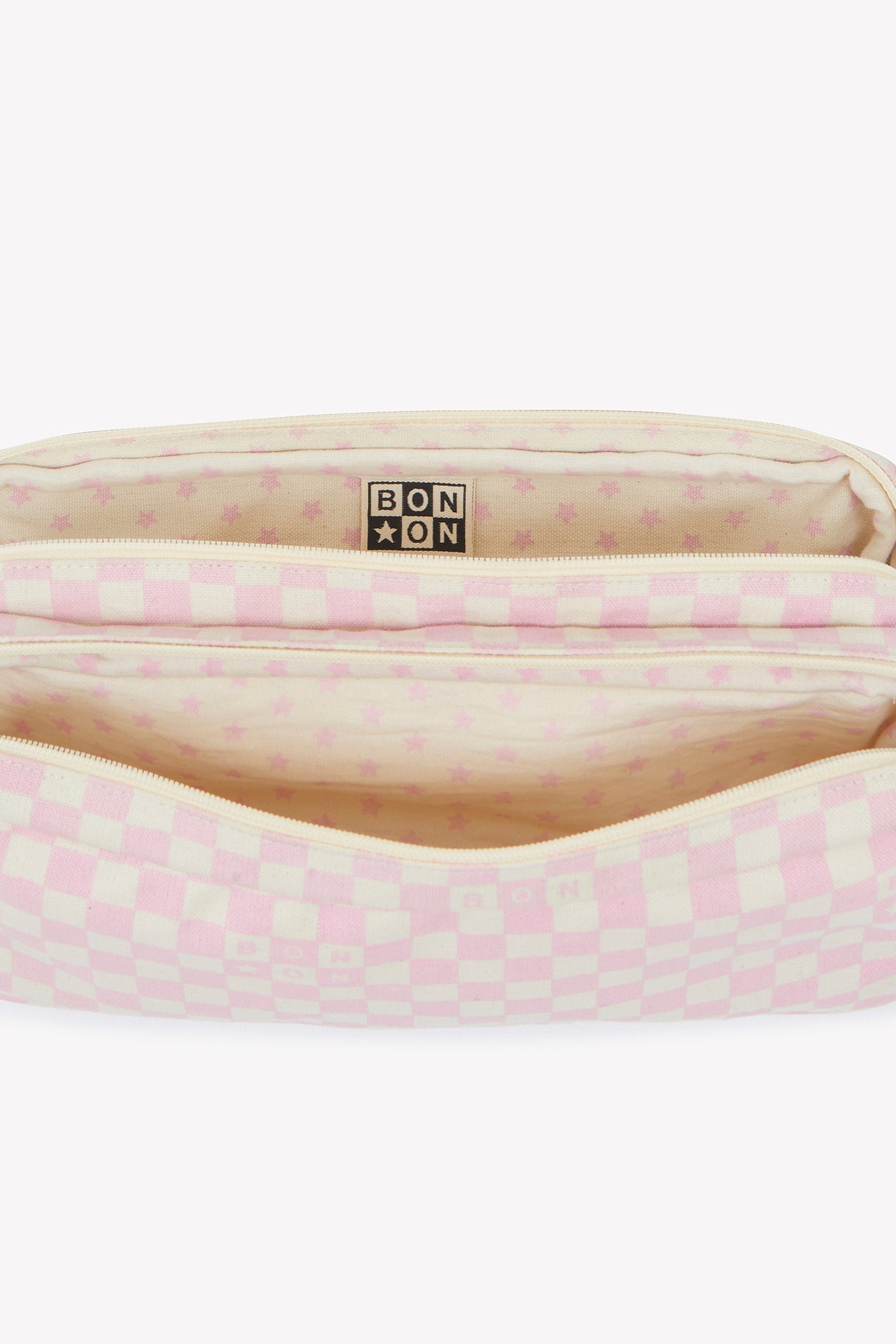 Case - checkerboard Pink clear