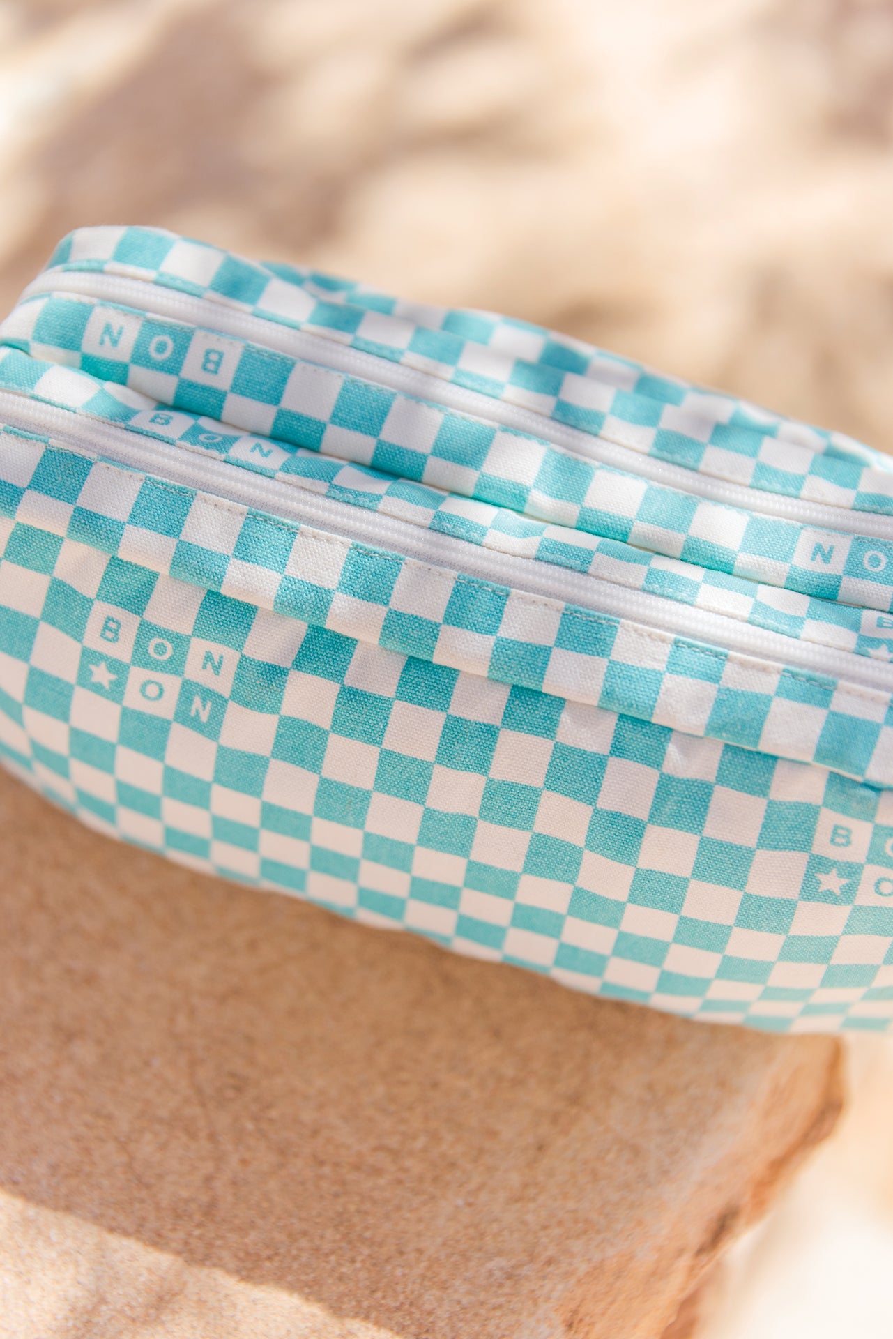 Trousse - Damier bleu vintage