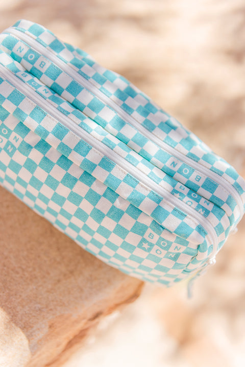Case - checkerboard Blue vintage - Image principale