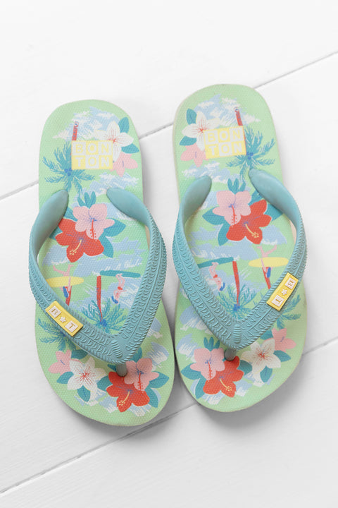 Sandales - Flipflop Paf vert blanchi - Image principale