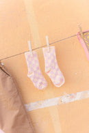 Lot de 2 chaussettes - Damier dose bule et aqua