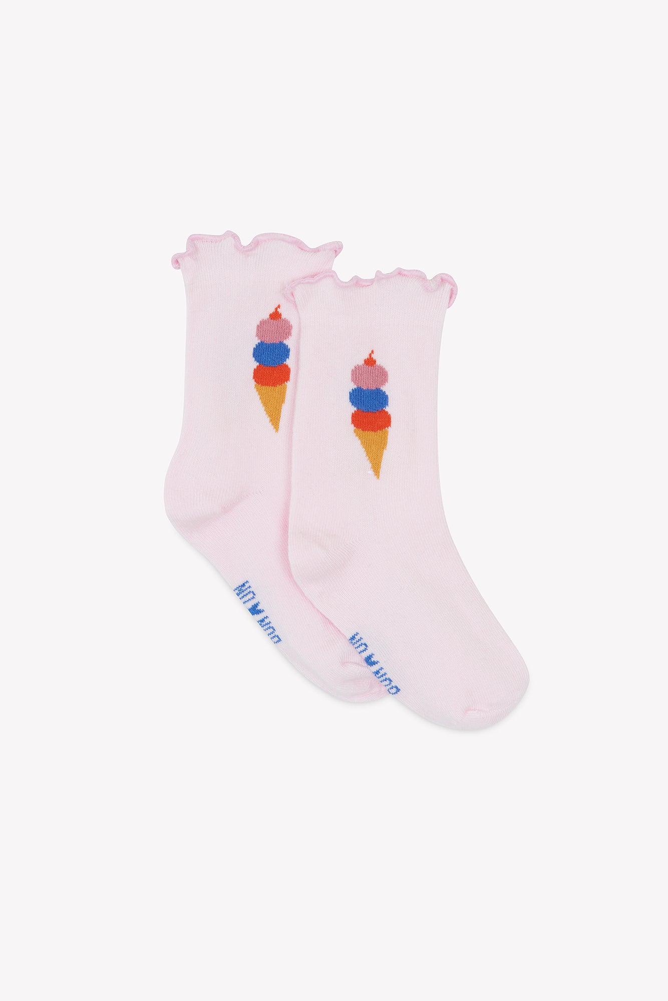 Socks - Pink gelato Illustration ice cream