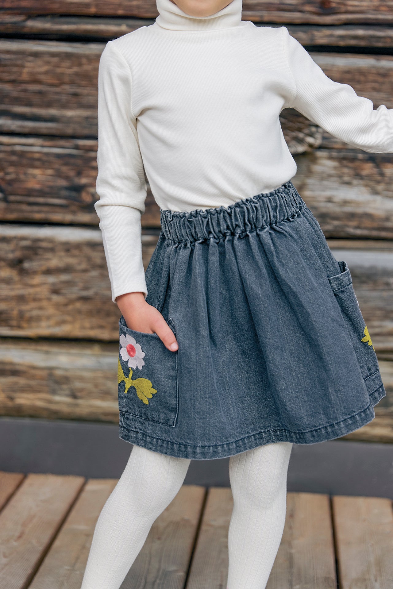 Skirt - Mochi denim Grey