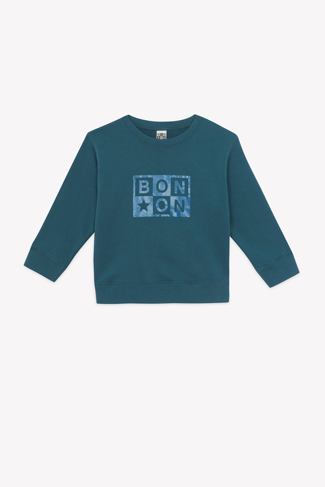 Sweatshirt - Smile Logo søblå - Image principale