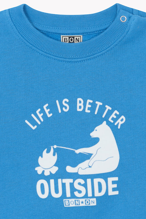 Sweatshirt - Smily Life Blue Nordic - Image principale