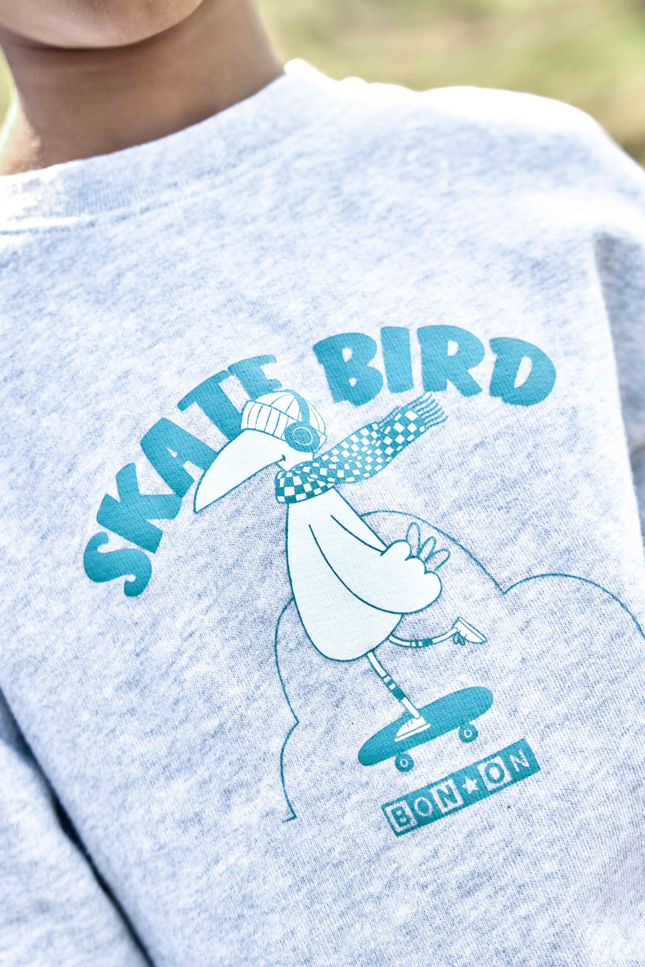 Sweat - Smile Skatebird Gris Chine