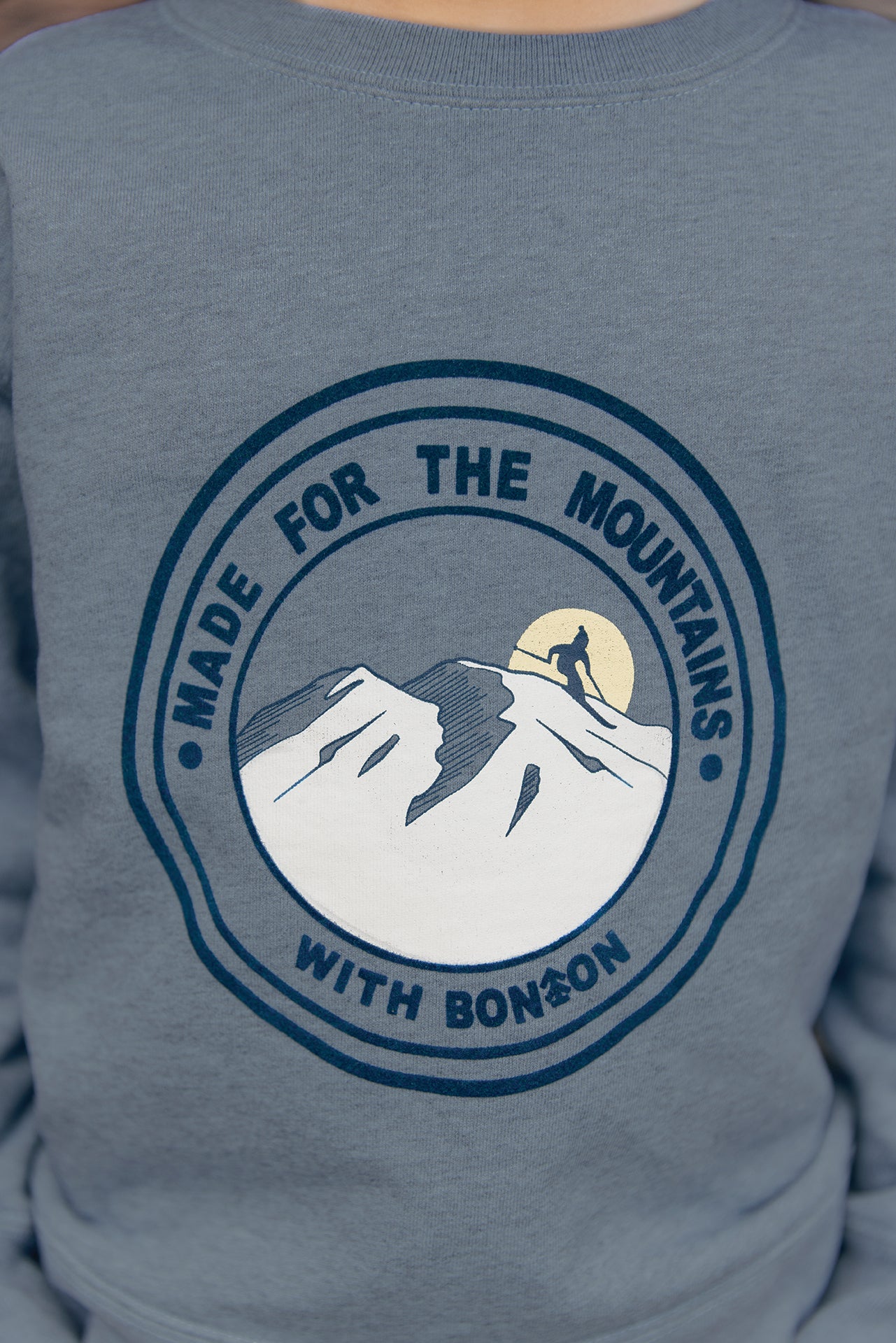 Sweatshirt - Smile Mountain Blue Frosted