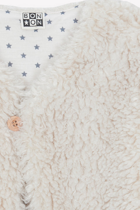 Cardigan - Beti Sherpa Ecru  Bonton - Image principale