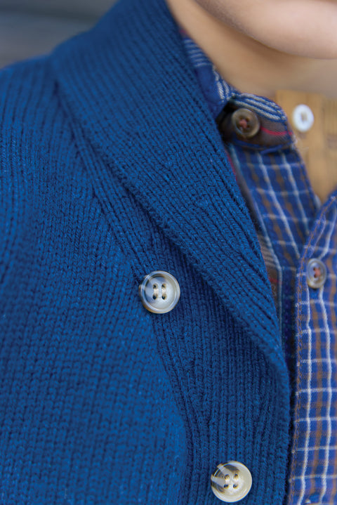 Cardigan - Hubert Bleu Brut - Image principale