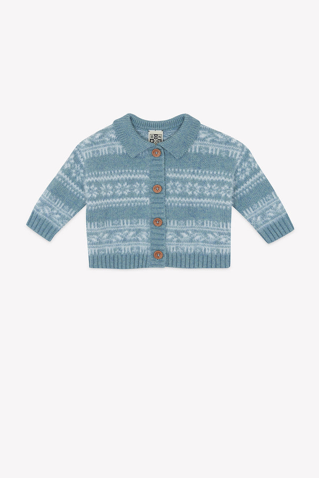 Cardigan - Lucien Hairy Blue Frosted - Image principale