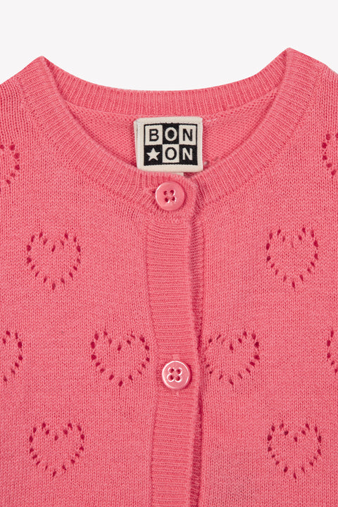 Cardigan - Heart LILET Pink Faroe - Image principale