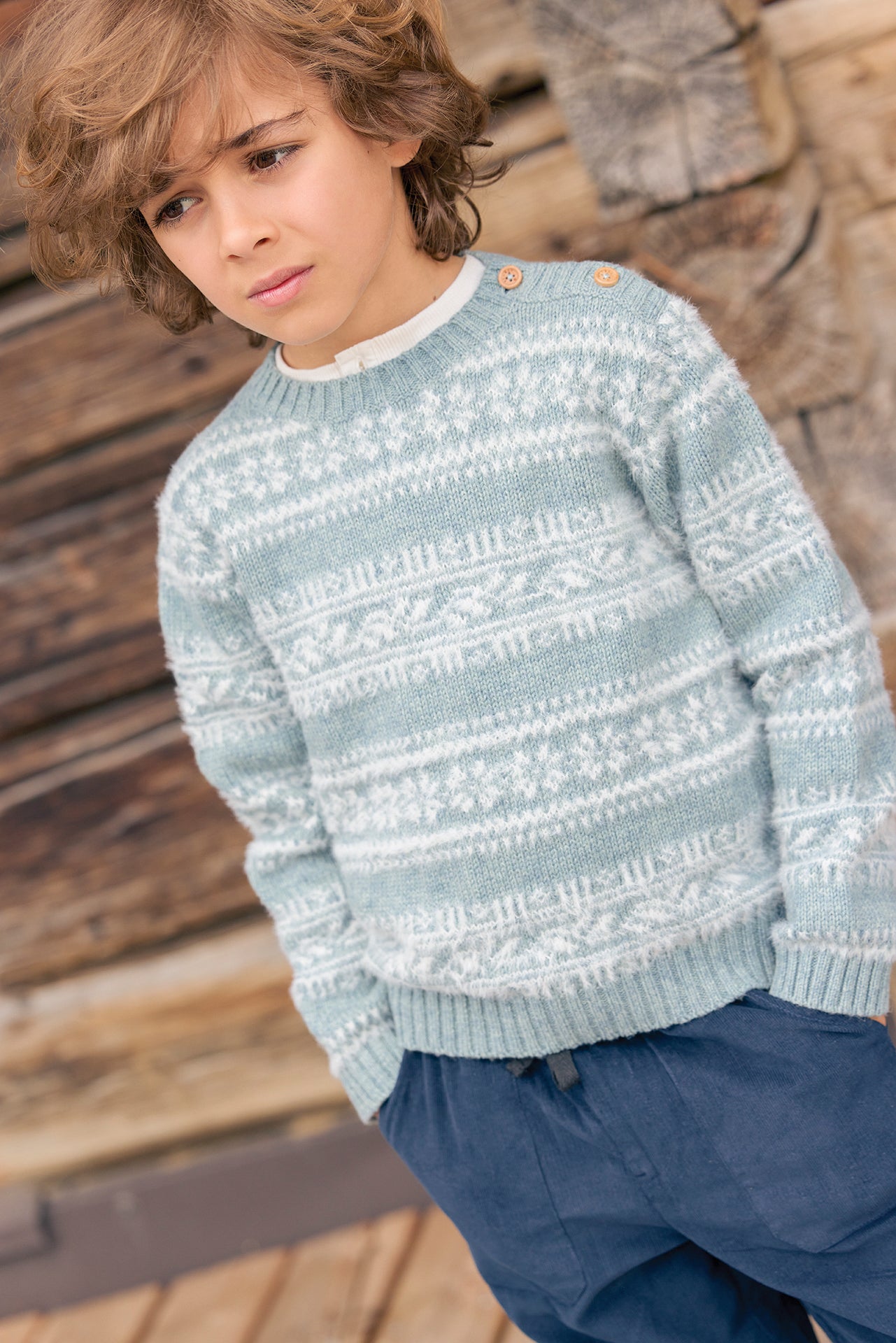 Pull - Loustic Poilu Bleu Givre