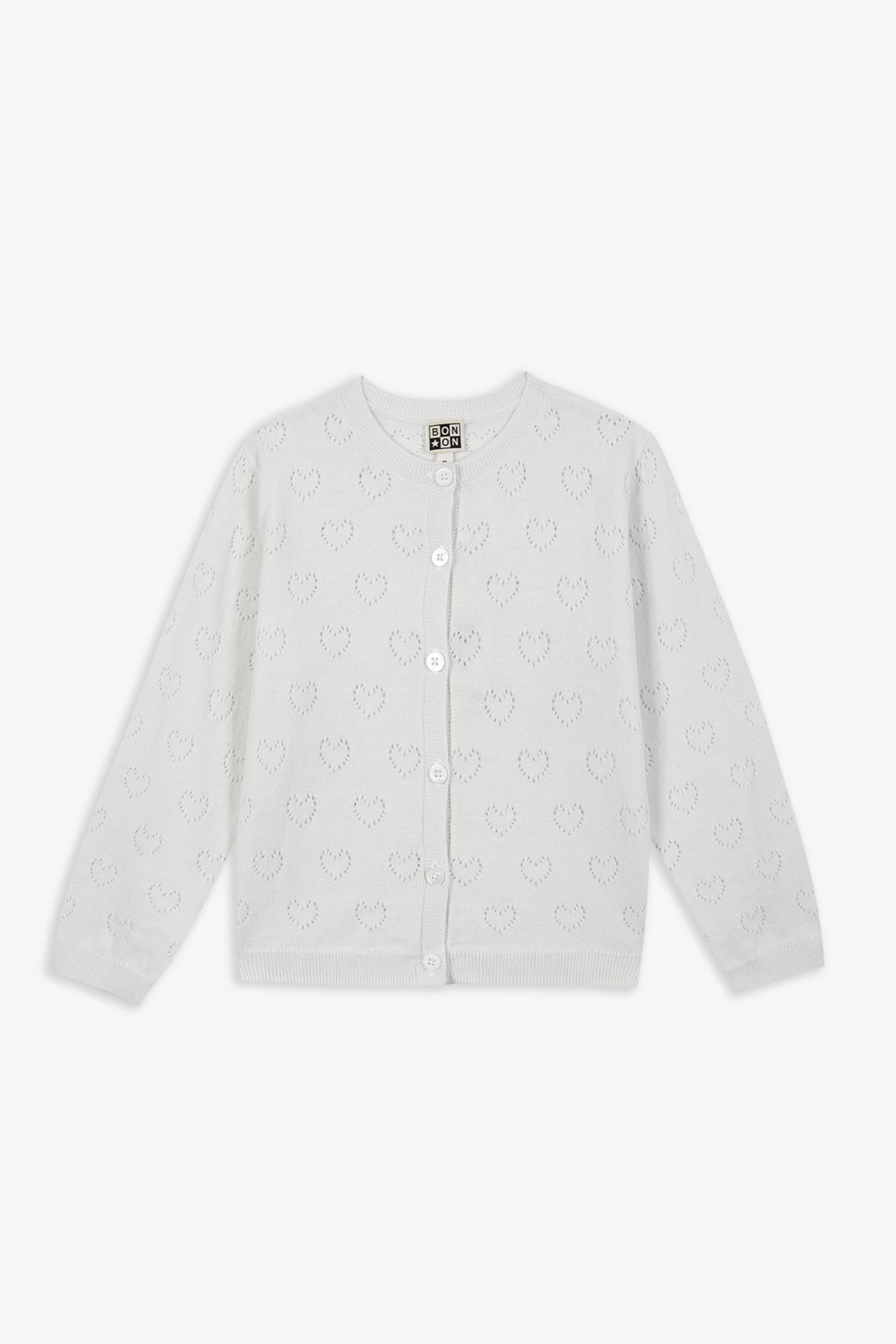 Cardigan - Lilou Coeur Ecru Bonton