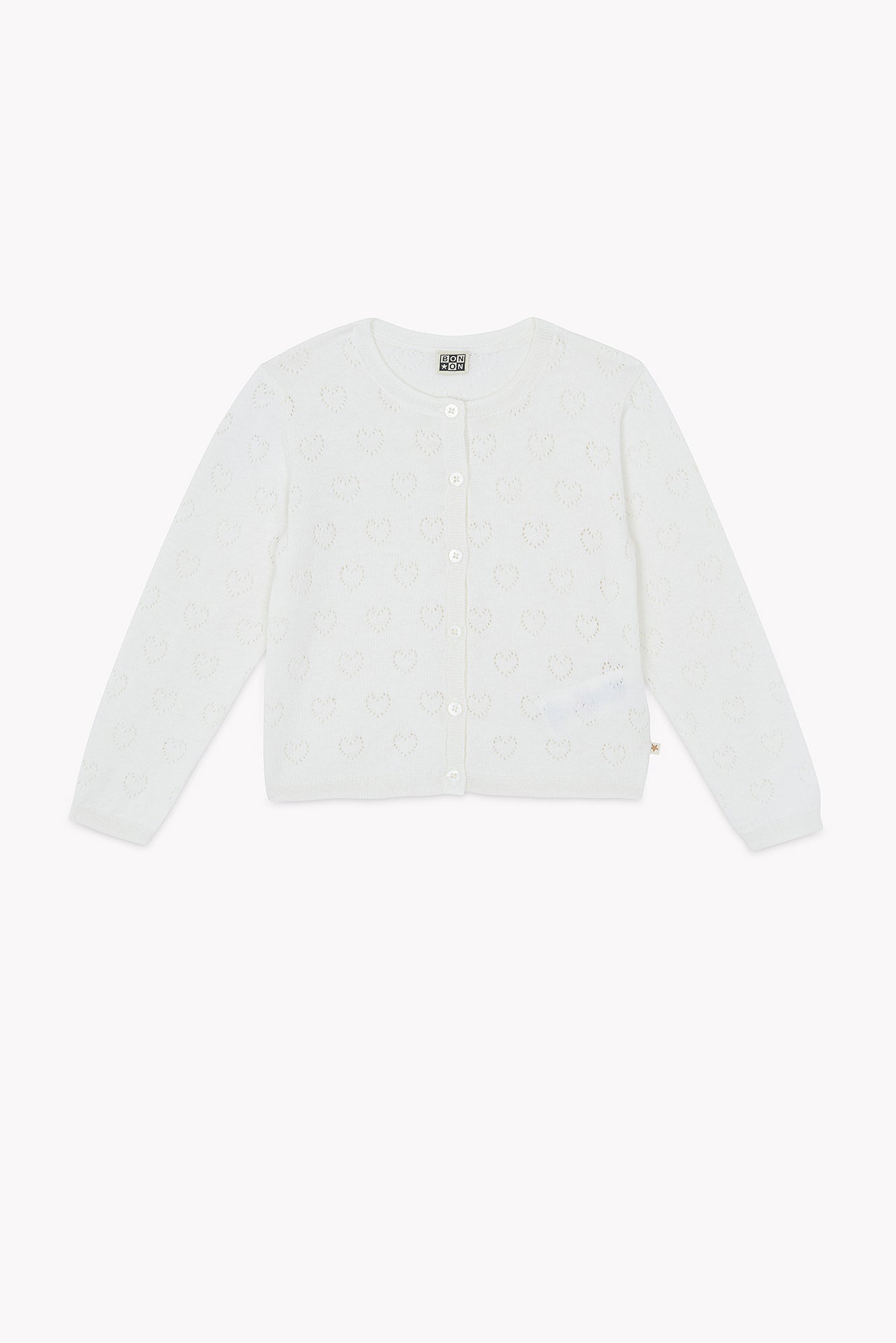 Cardigan - Lilou Coeur Ecru Bonton