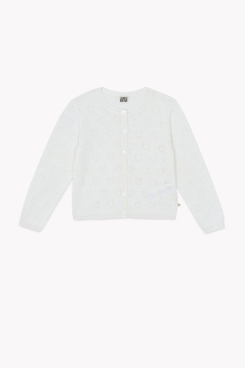 Cardigan - Lilou Coeur Ecru Bonton - Image principale