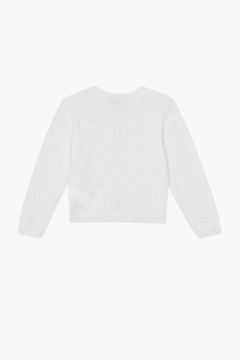 Cardigan - Lilou Coeur Ecru  Bonton - Image principale