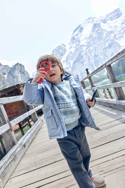 Down jacket - Mini Mountain Blue Thunderstorm - Image principale