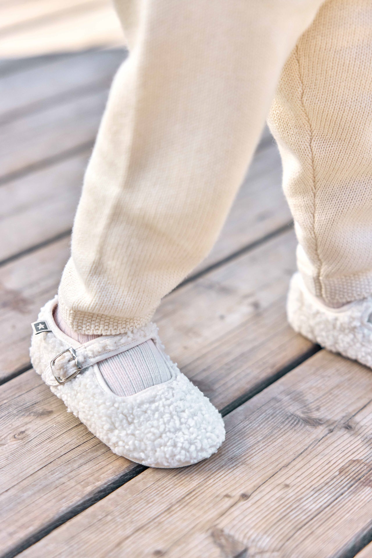 Slippers - Jane Mouton Ecru Bonton