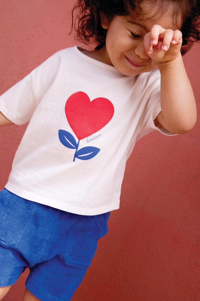 T-Shirt - Livo Coeur Ecru Bonton - Image principale