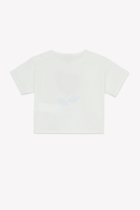 T-Shirt - Livo Coeur Ecru Bonton - Image principale