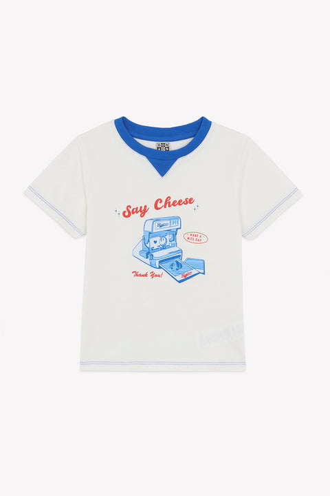 T-Shirt - Lodestie Sayche Ecru Bonton - Image principale