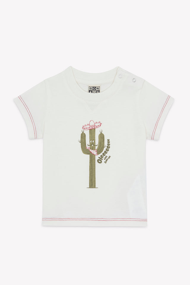 T-Shirt - Lodestie Olee Ecru Bonton - Image principale