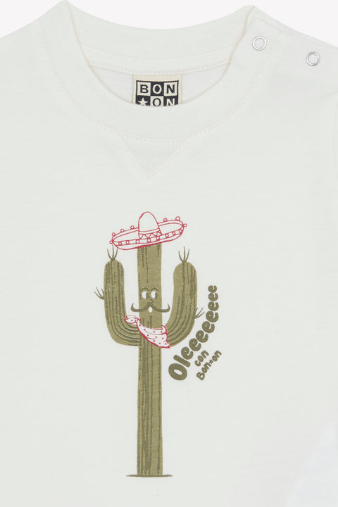 T-Shirt - Lodestie Olee Ecru Bonton - Image principale