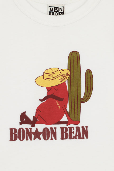 T-Shirt - Tuba El Bean Ecru Bonton - Image principale