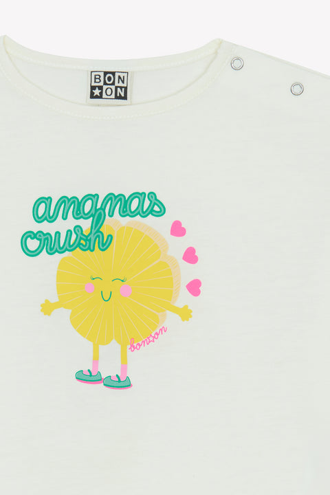 T-Shirt - Livo Anana Ecru Bonton - Image principale
