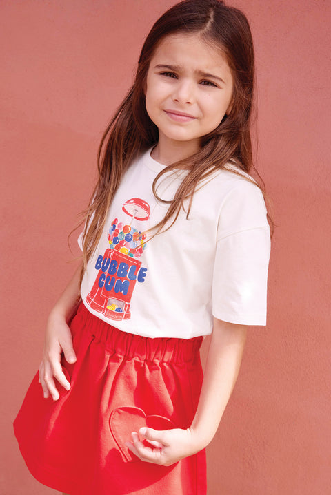 T-Shirt - Livo Bule Ecru Bonton - Image principale