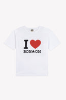 T-shirt - Livio blanc I love Bonton